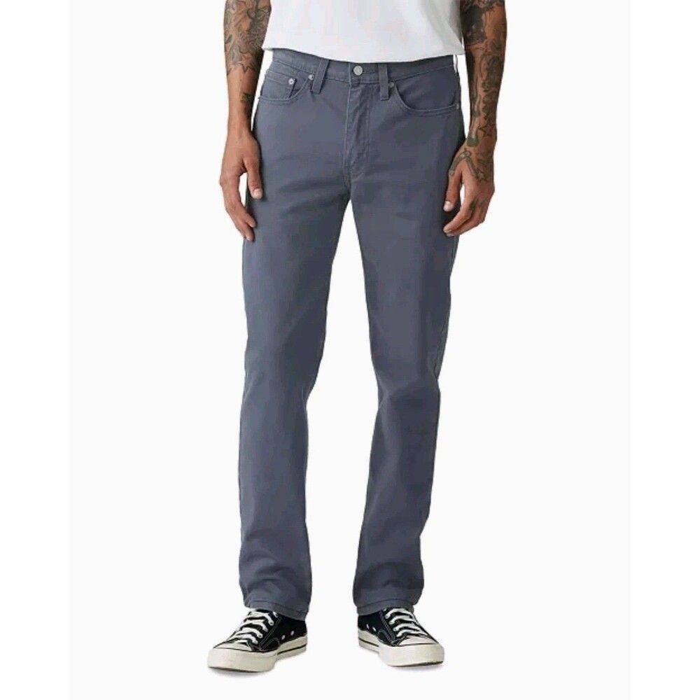 Levi's Men's 514 Straight Fit Cotton Twill Pant Dusty Blue Stretch Size 36x30